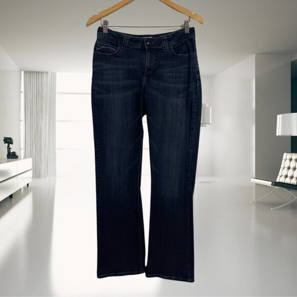 Lee Slender Secret Dark Wash Bootcut Jeans Size 10M – Flattering Lower Waist Fit - Picture 3 of 12